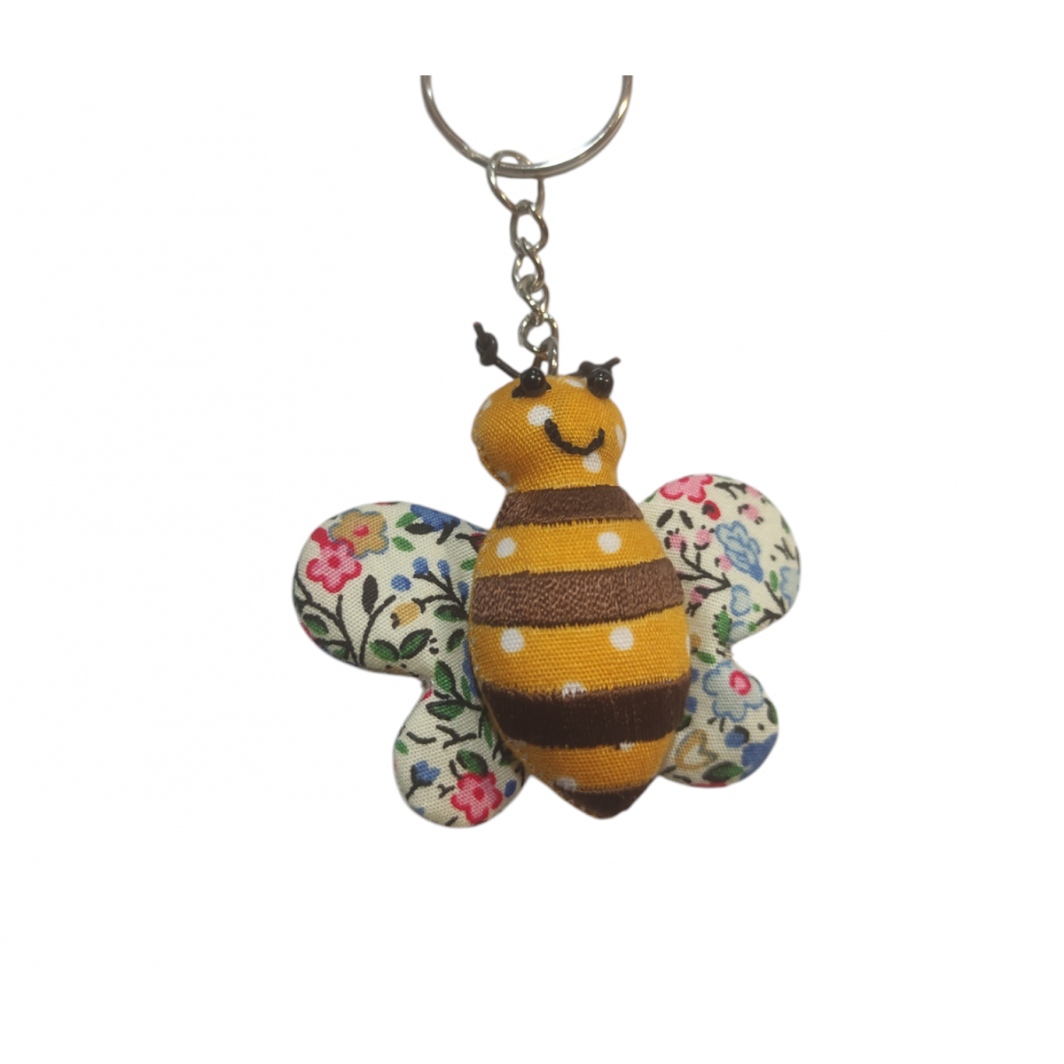 Sass & Belle - Blue Flowers Winged Bee Keyring