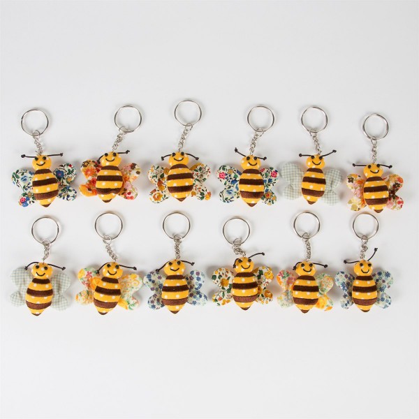Sass & Belle - Yellow Flowers Winged Bee Keyring