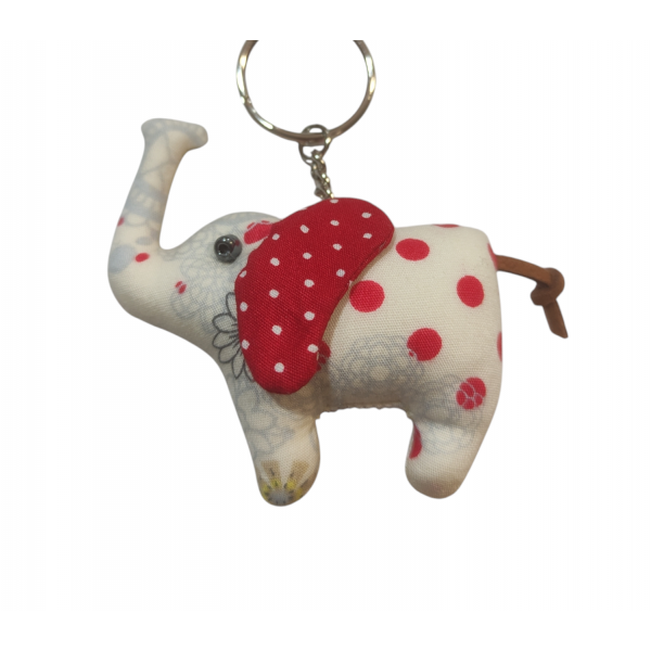 Sass & Belle - Vintage Elephant Keyring with Polka Dots
