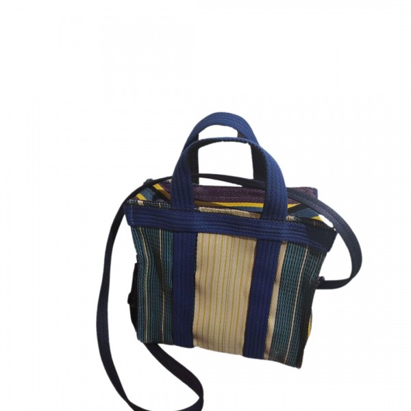 BABACHIC - Mini bolso retro con asas - Azul