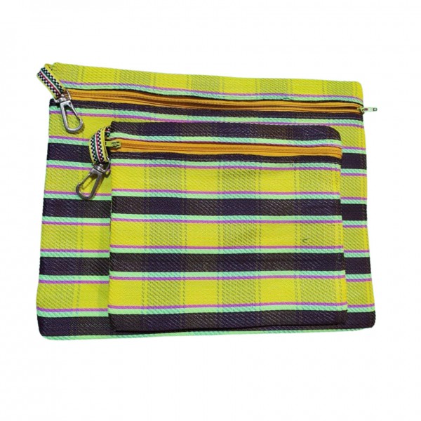Babachic - Pouch Bag (2 -piece set) - Yellow/Brown