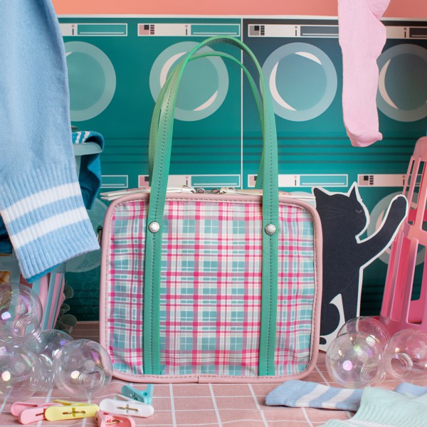 Vendula ''Laundry'' Bubble Cats Laundromat - Pequeño Bolso Tote