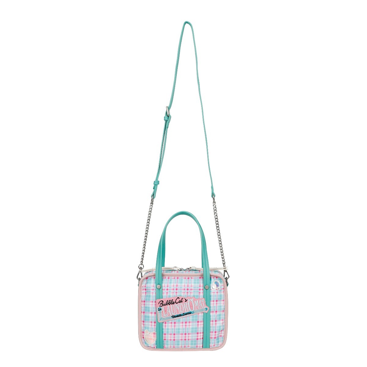 Small Laundry Tote Bag Bubble Cats Laundromat