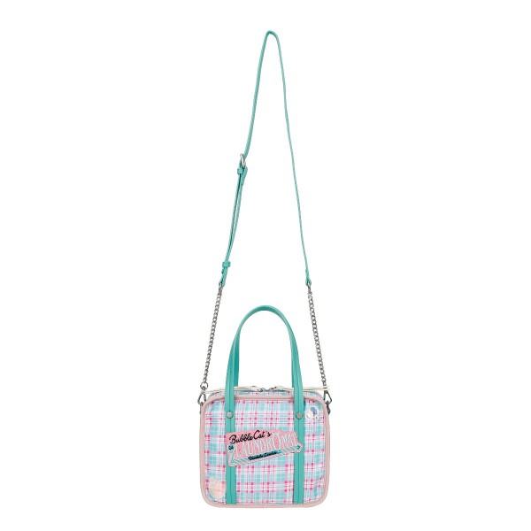 Small Laundry Tote Bag Bubble Cats Laundromat