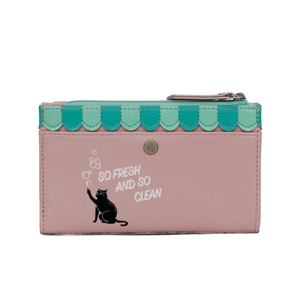 Vendula Bubble Cats Laundromat - Cartera Doblada Compacta