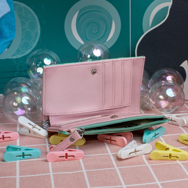 Bubble Cats Laundromat Compact Fold Wallet