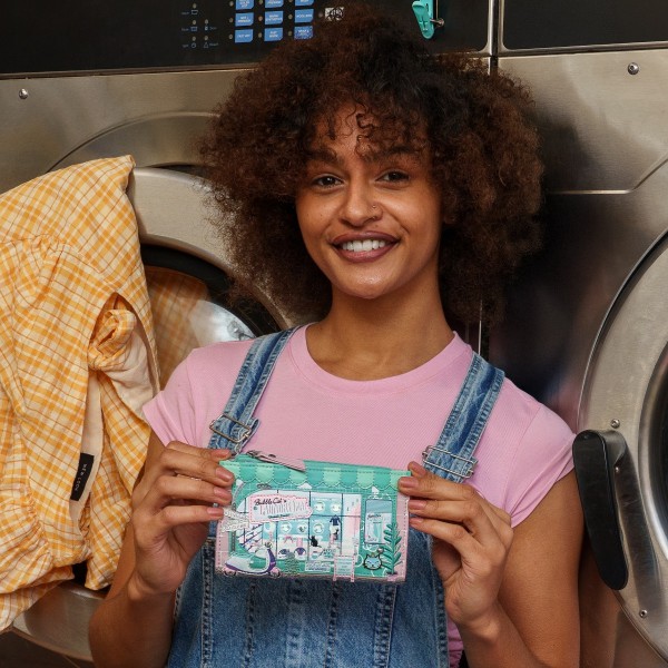 Bubble Cats Laundromat Compact Fold Wallet