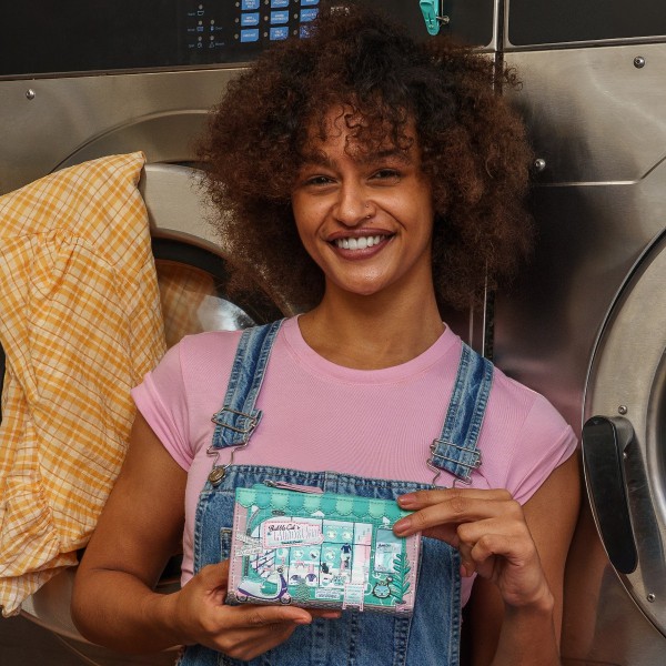 Bubble Cats Laundromat Compact Fold Wallet