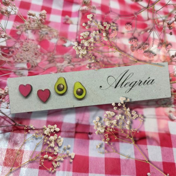 copy of Avocado + Animal Print Leopard + Daisy + Petals Earrings