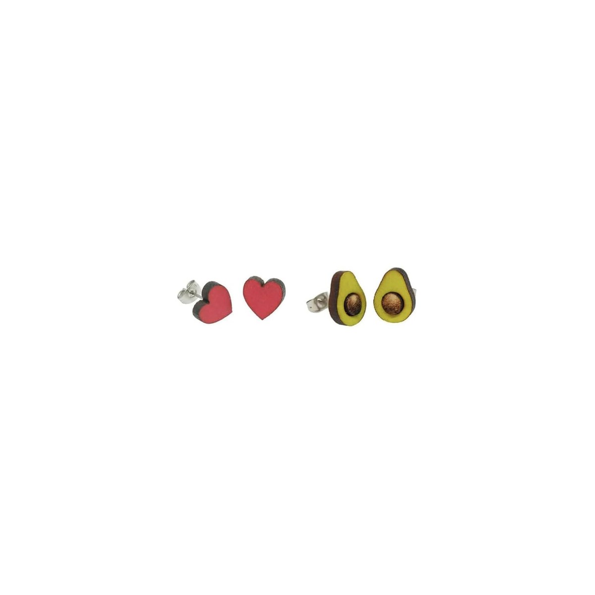 Pendientes Corazones + Aguacates