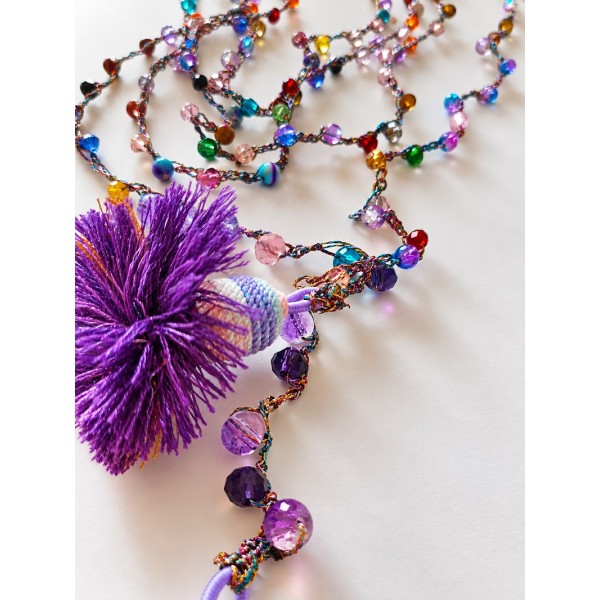 Colorín Morado – Handcrafted necklace