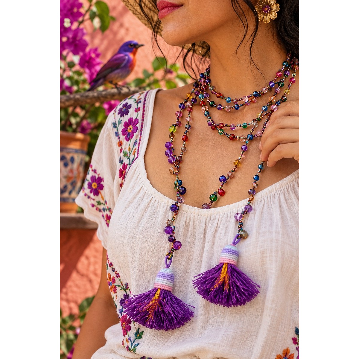 Colorín Morado - Collar Artesanal